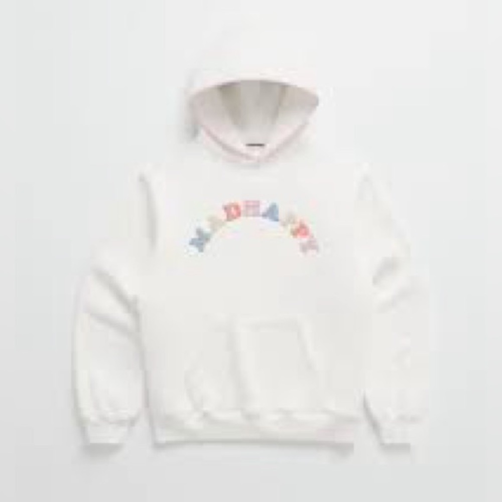 Size M - MADHAPPY patch sweatshirt in white